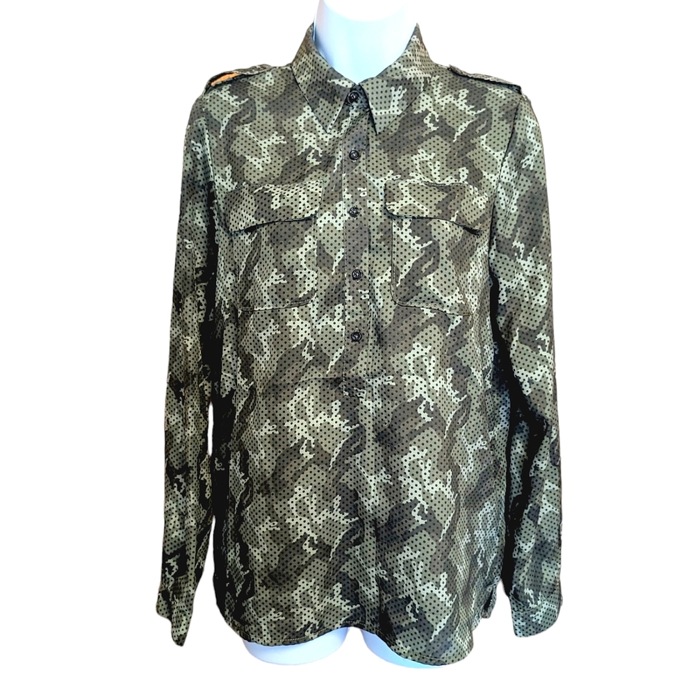 Tommy Hilfiger camo blouse